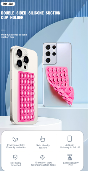 RK-X8 Support de téléphone à ventouse double face Accessoire