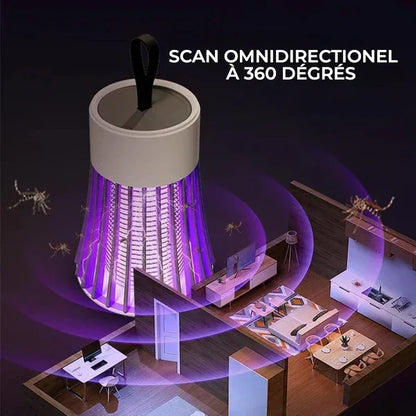 Lampe pour Tuer les Moustiques - LED UV Portable - Répulsif Insectes 360°